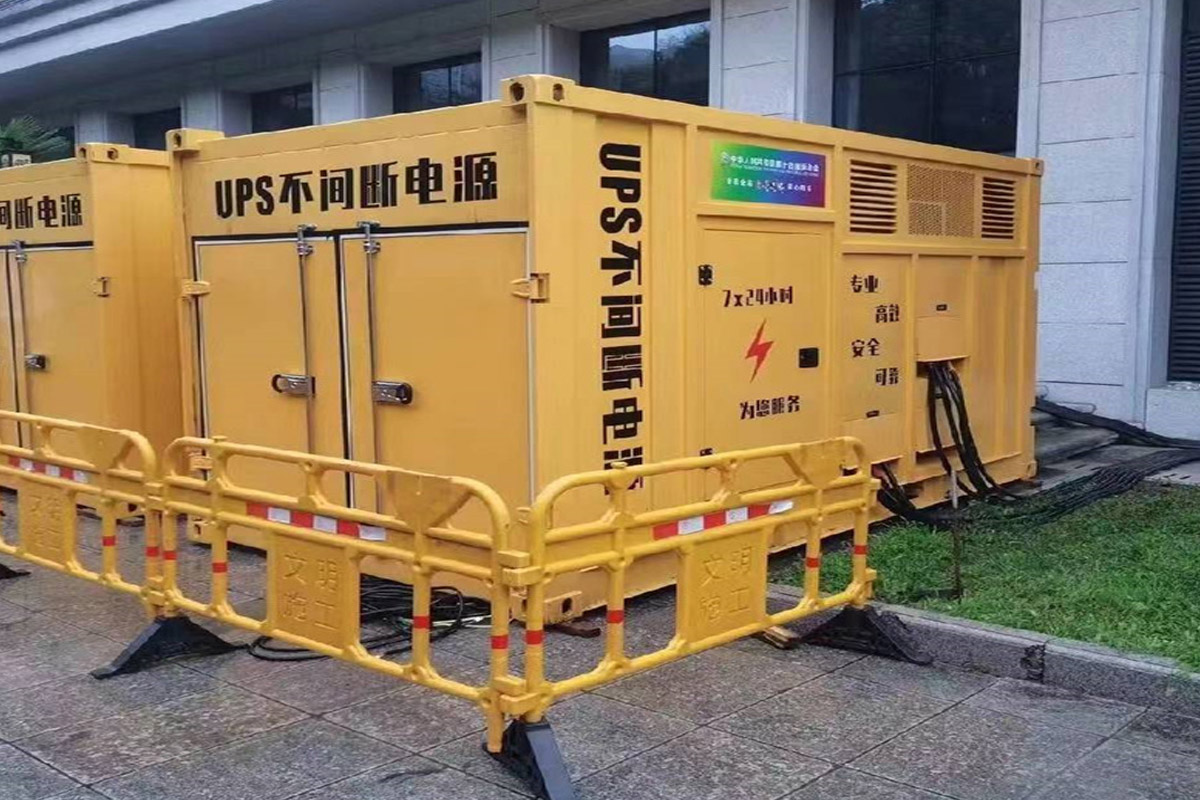 九原发电机租赁施工现场