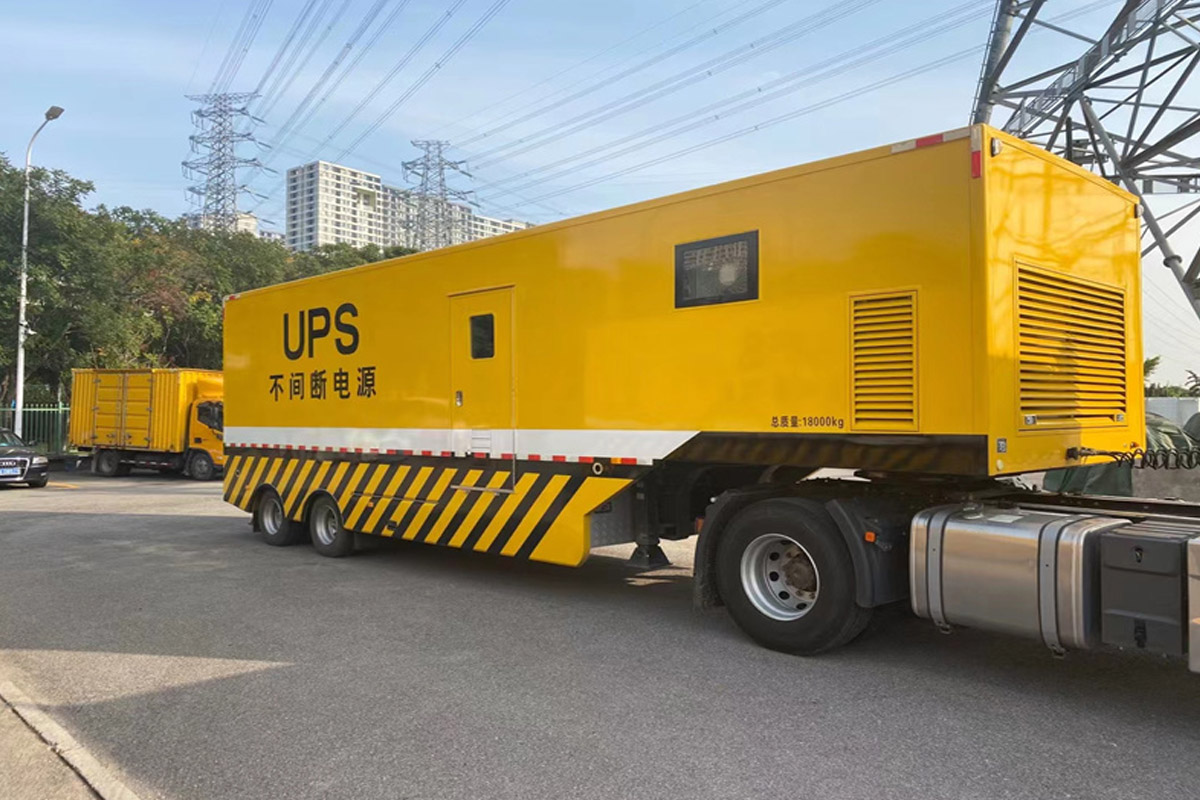 九原发电机租赁施工现场